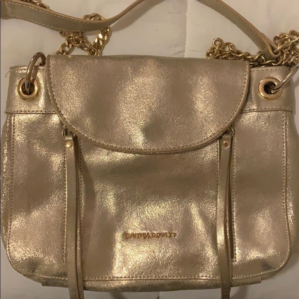 Cynthia Rowley gold crossbody purse